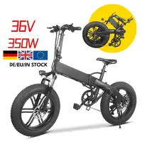 MK012 36V 500W 20 Inch 7 Speed Europa Magazijn Opvouwbare Elektrische Mountain Fat Tire Bike Ebike Stad E fatbike Voor Volwassenen