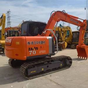 Excavadora Hitachi ZX 70 Naranja con Orugas y Cucharón de Excavación, Equipo de Construcción Usado - Product Image 5
