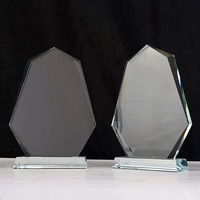 Plaque de récompense personnalisée en cristal vierge avec base transparente MH-T79