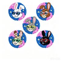 Aimants de réfrigérateur personnalisés brodés, autocollants magnétiques brodés en forme de renard de dessin animé, cadeau promotionnel de film OEM