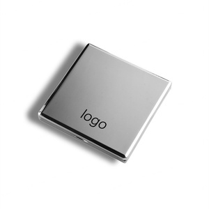 Private Label Fashion <b>Square</b> Silver Metal Folding Double Sided Makeup <b>Mirror</b> - Product Image 2