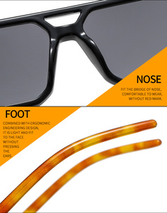 Gafas De Sol cuadradas <span class=keywords><strong>Retro</strong></span> para hombre y mujer, lentes transparentes De lujo Unisex, lentes De Sol rectangulares UV 400 - Product Image 6