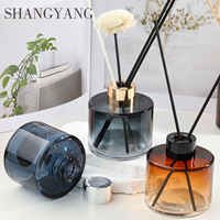 Diffuseur d'huiles essentielles en verre 120 ml pour aromathérapie, avec bâtonnets en rotin