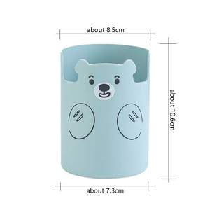 Cilindrisch Pennenrek Mobiele Telefoon <span class=keywords><strong>Stents</strong></span> Plastic Briefpapier Organisatoren Penhouder <span class=keywords><strong>Cartoon</strong></span> Beer Pennenhouder Kinderen Cadeau - Product Image 3