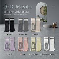 Chaussettes de yoga et de Pilates professionnelles portables en coton, antidérapantes, à cinq doigts, pour le football, la barre, le ballet et l'entraînement, toutes saisons