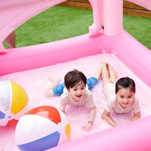 Château gonflable rose écologique en PVC pour l'extérieur avec piscine à jets d'eau MAKE WAVES - Product Image 4