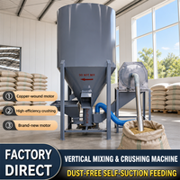 Nouvelle ligne de production automatique d'aliments pour volailles, mélangeur et broyeur vertical à haute productivité