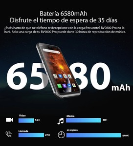 <span class=keywords><strong>Blackview</strong></span> <span class=keywords><strong>BV9800</strong></span> Pro Phone 6GB 128GB ID d'empreinte digitale de visage étanche 6.3 ''Android 9.0 Helio P70 Charge sans fil 4G 48MP Caméra - Product Image 3