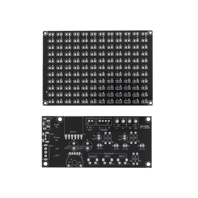 speaker kit DIY electronic module production audio with spectrum rhythm light circuit board soldering loose parts