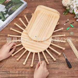 Organizador de Corbatas de Madera para Montar en la Pared, Giratorio, Redondo, Sin Perforaciones, para Corbatas, Bufandas y Accesorios - Product Image 2