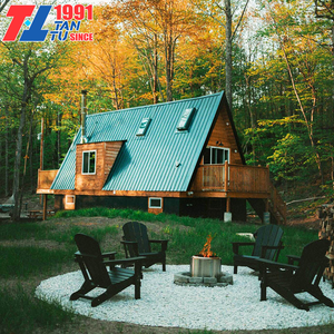 Casa Modulare di Lusso Moderna con Pannelli Sandwich, <span class=keywords><strong>Bungalow</strong></span> Prefabbricato con Design Triangolare in Vetro, Camera da Letto, Cucina, Bagno e Soggiorno - Product Image 3