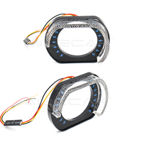 Feux de jour universels pour voiture 5D Slim Version 3CM, anneau halo LED en forme de C, effet œil d'ange en cristal, système d'éclairage automobile 12V