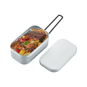 Fabrication de récipients alimentaires portables taille M kit de désordre en aluminium boîte à lunch boîte à lunch camping boîte de désordre