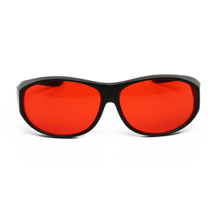 Gafas de seguridad para láser con montura completa y lentes de policarbonato, protección de 180-540NM para luz verde, azul y UV - Product Image 1