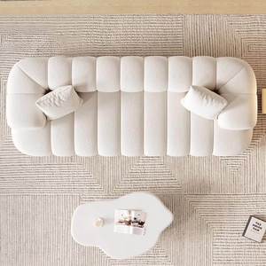 Canapé sectionnel de salon haut de gamme en tissu polaire d'agneau, style nordique simple et moderne, luxe léger, 2, 3 ou 4 places - Product Image 3