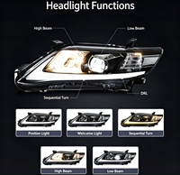 Feux de voiture LED 35W 12V 2009-2011 avec 5500 Lumens 6500K, clignotants et blocs optiques, garantie 1 an