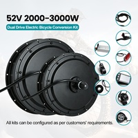 Kit de conversion complet pour vélo électrique à double moteur 52V haute vitesse avec moteur moyeu sans balais pour vélo électrique