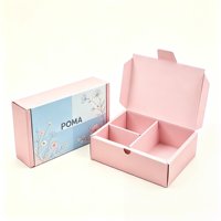 Boîte Cadeau Personnalisée pour Papeterie et Souvenirs, Boîte d'Expédition en Papier à Double Compartiment avec Deux Séparations