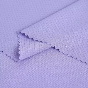 T-shirt en maille extensible à motif écailles de poisson, séchage rapide, tissu jacquard léger et respirant pour le sport - Product Image 4