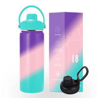 Bouteilles d'eau isothermes sous vide en acier inoxydable pour le sport, 12, 16, 22, 32, 40 oz, fourniture directe usine
