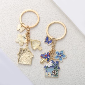 Set di Portachiavi in Metallo con Farfalle Colorate in Stile Vintage, Serie Fiori Freschi, Ciondoli per Borse in Lega, per Coppie e Migliori Amici - Product Image 3