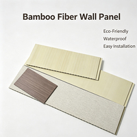 Panneau de revêtement mural intérieur moderne en fibre de bambou laminée PVC, imperméable, pour usage hôtelier, avec dimensions personnalisées