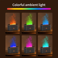 Nouvel Arrivage 2025 – Humidificateur à Huile Essentielle Effet Flamme 3D, Humidificateur Cheminée, Lumière LED Colorée, Huile Essentielle pour Diffuseur