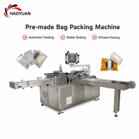 Machine d'emballage automatique multifonctionnelle HAOYUAN HY-100 à haute efficacité avec écran tactile PLC pour l'entrée et la sortie de sacs préformés