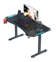 Muti-Funcional PC Gamer Usado RGB Negro Altura Ajustable Escritorio de elevación Mesa Escritorio de juegos de computadora