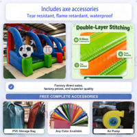 Jeux de baseball et de football gonflables en PVC pour enfants, jeux de fête, sports, carnaval, personnages de dessins animés, jeu interactif gonflable 4 en 1