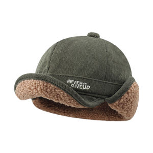 New Corduroy Wool Baseball <strong>Cap</strong> With Visor and Ear Flaps Warm <strong>Cap</strong> Unisex Outdoor Hunting Earflap Winter Hat <strong>Trapstar</strong> - Product Image 4