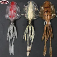TAKEDO SG05 142mm 17.2g 3D Eyes Soft bait for squid road octopus with ears and thin fins for deep-sea night fishing