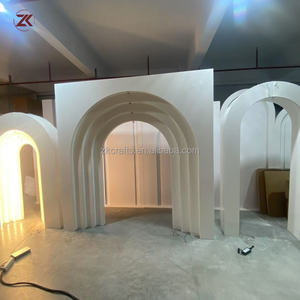 Décor de <span class=keywords><strong>mariage</strong></span> blanc en PVC de style Mandap arabe ZKAI, décoration de <span class=keywords><strong>mariage</strong></span> islamique indienne avec design d'arche - Product Image 5