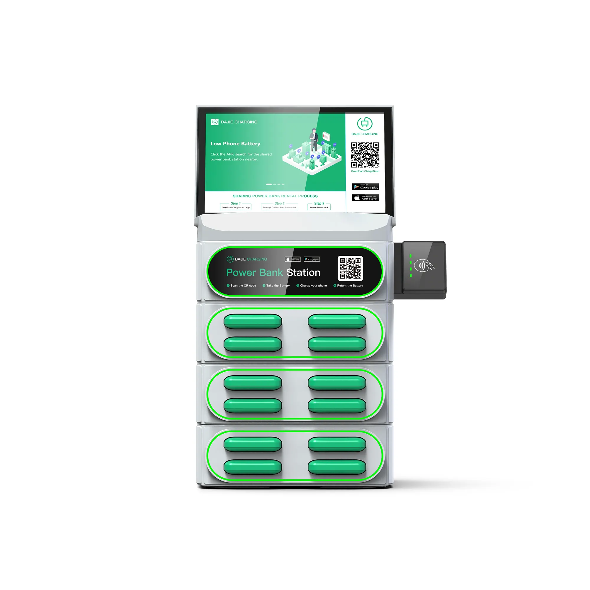 Nieuwe Trending Mobiele Telefoon Stapellader Automaat Station 12 Slots Gedeelde Oplaadkast Aandeel Power Bank Verhuur Stand Oplader