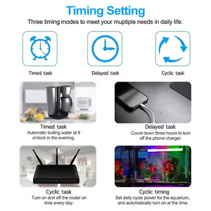 Tuya WiFi Smart <span class=keywords><strong>Socket</strong></span> EU <span class=keywords><strong>Plug</strong></span> <span class=keywords><strong>16A</strong></span>/20A Monitoreo de energía y función de sincronización Control de voz Compatible con Alexa y Google Home - Product Image 6