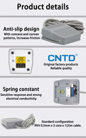 Petit interrupteur au pied industriel CNTD CFS-201, type à réinitialisation automatique, 10A 250V, boîtier métal-plastique, 1NO/1NC, IP20, interrupteur étanche personnalisé