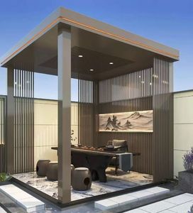 Современная веранда из алюминиевого сплава с двойным остеклением, крыша из закаленного стекла, антикоррозийная, водонепроницаемая, легкая, экологичная, шумоизоляционная - Product Image 2