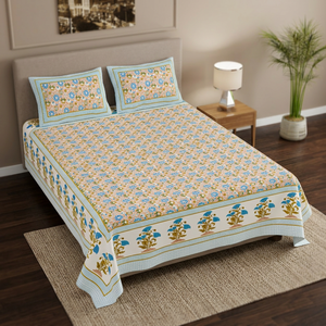 Custom Made Modern Folded 100% Cotton <b>Bed</b> Sheets Matching Pillow Cases <b>For</b> <b>Double</b> <b>Beds</b> Soft Breathable Mattress Linen Sheet Set - Product Image 2