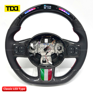 Volant en fibre de carbone LED personnalisé TDD pour Fiat Abarth 595 595C 695 695C 500 500C - Product Image 4