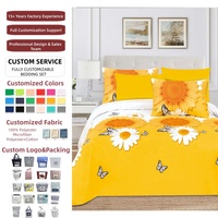 Parure de lit de luxe King Size à prix abordable, 6 pièces, imprimé floral, drap plat et drap-housse super doux, style américain et mexicain pour la maison