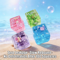 Cube d'eau Ocean Cube de 4 cm, jouet anti-stress à récupération lente