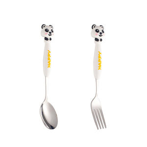 304 Stainless Steel Cartoon Animal Pattern Cake and Dessert Spoons and Forks Children's Portable Cutlery Set Gift Box - Product Image 5