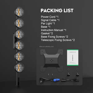 TIITEE 6 uds 60W FOS Retro Blinder Light COB RGB Pixel Control Matrix Fixture Audience Stage Lighting LED Vintage Stage Light - Product Image 6