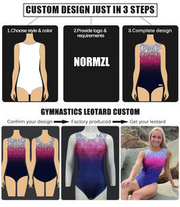 Vêtements de danse et de ballet sans manches de conception personnalisée pour garçon imprimé <span class=keywords><strong>justaucorps</strong></span> de compétition de gymnastique pour hommes portés par sublimation - Product Image 3