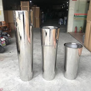 Vườn Chậu & trồng sang trọng trong nhà lớn kim loại cao thanh lịch trồng tầng gương bạc Bình - Product Image 3