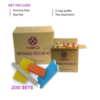 Ensemble de pédicure jetable pratique à usage unique fournit uniquement une expérience de manucure et de pédicure hygiénique idéal pour les voyages ou à la maison