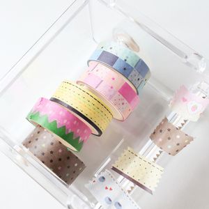 Trung Quốc Nhà Sản Xuất Tùy Chỉnh Màu Pastel Washi Băng Thiết Lập Kawaii Sao Và Trái Tim Thiết Kế Cho Tạp Chí Kế Hoạch Gói Quà Tặng - Product Image 2