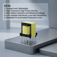 Transformateur d'isolation compact EE10 pour module d'alimentation DC-DC, transformateur de commutation haute fréquence 15W, sur mesure