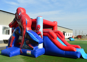Commerciale Spiderman casa di rimbalzo con scivolo per bambini saltellante gioco buttafuori ragno uomo gonfiabile buttafuori castello scivolo - Product Image 2