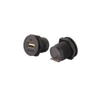 Cable de Extensión Industrial USB 2.0 Lshitech con Conector de Aviación de Nylon, 0.1-1m, Tipo D, Macho/Hembra, Montaje en Panel, Conector DC